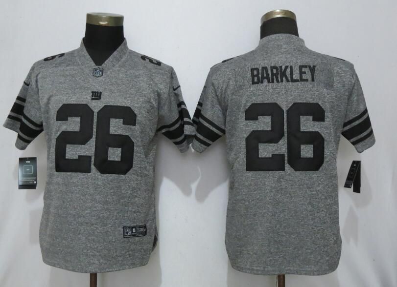 Women New York Giants 26 Barkley Gray 2019 Nike Vapor Untouchable Stitched Gridiron Gray Limited NFL Jerseys